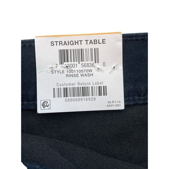 Style & Co Womens Dark Rinse Blue High-Rise Straight Leg Jeans Plus Size 24W NWT - Picture 5 of 6